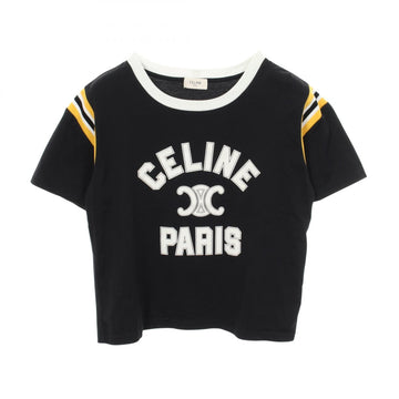 Celine Triomph Logo T-Shirt Cotton Black