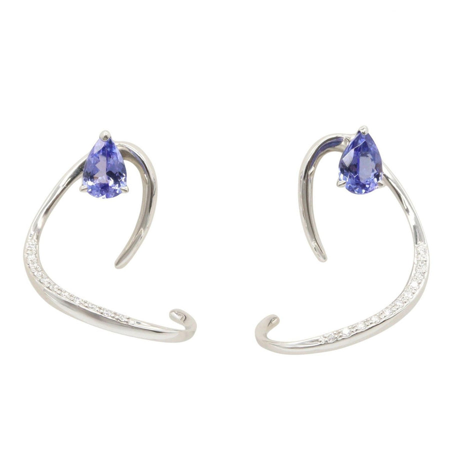 Star Jewelry Tanzanite Diamond Pierced