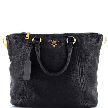 Prada Top Zip Convertible Tote Vitello