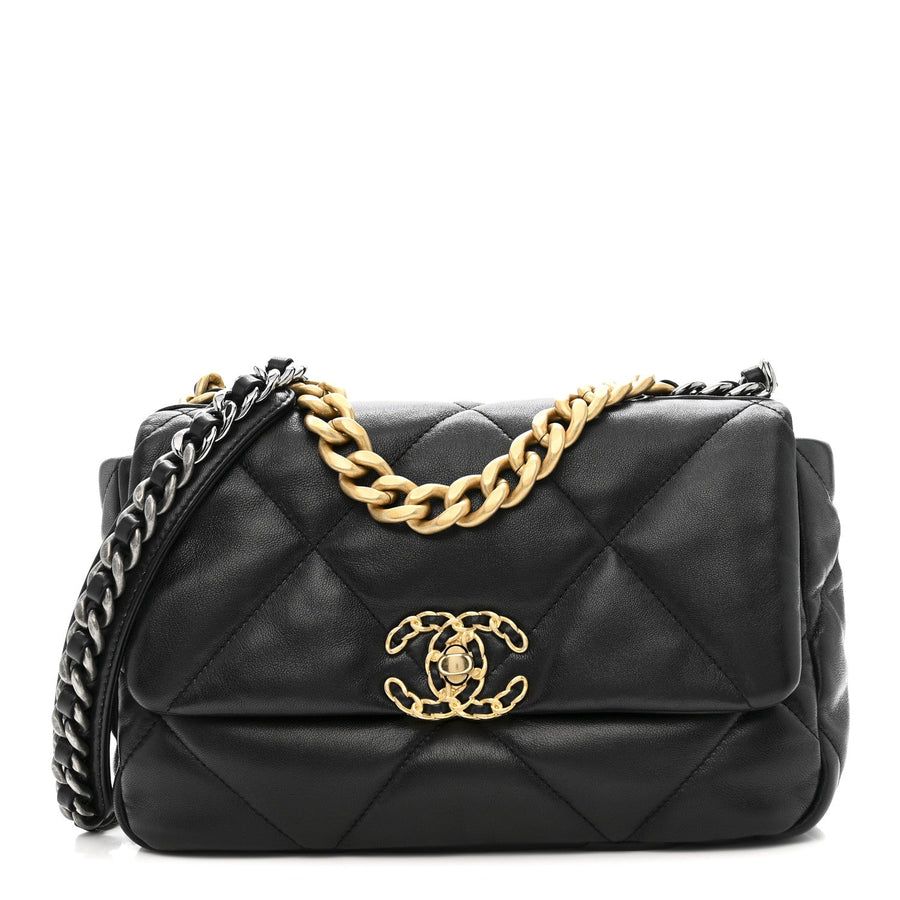 Lambskin Quilted Medium Chanel 19 Flap