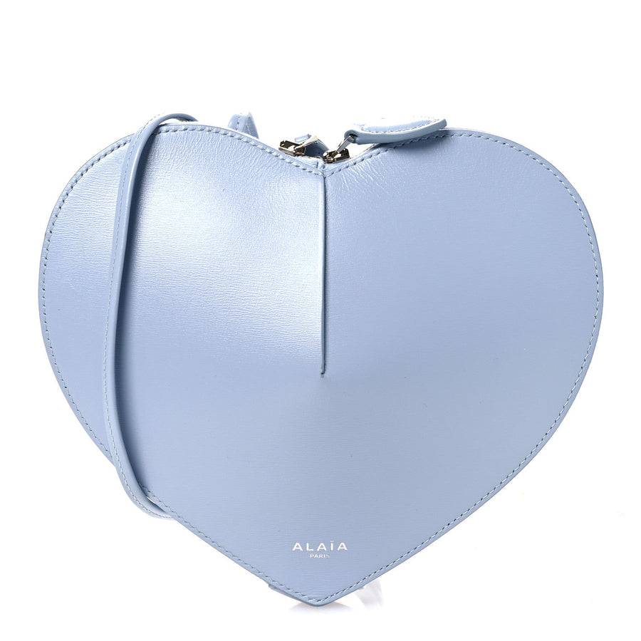 Alaia Calfskin Le Coeur Bag Bleu Delave