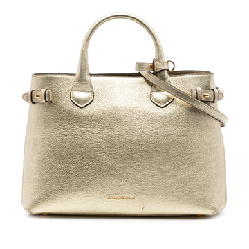 Burberry Medium Metallic Leather And