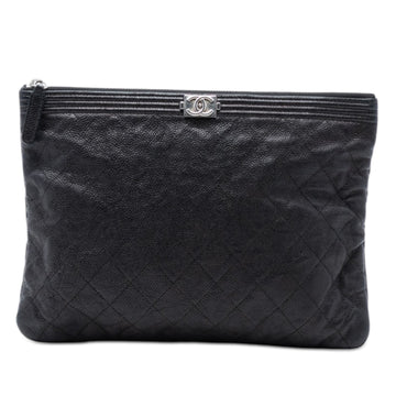 Chanel Medium Quilted Caviar Boy O Case