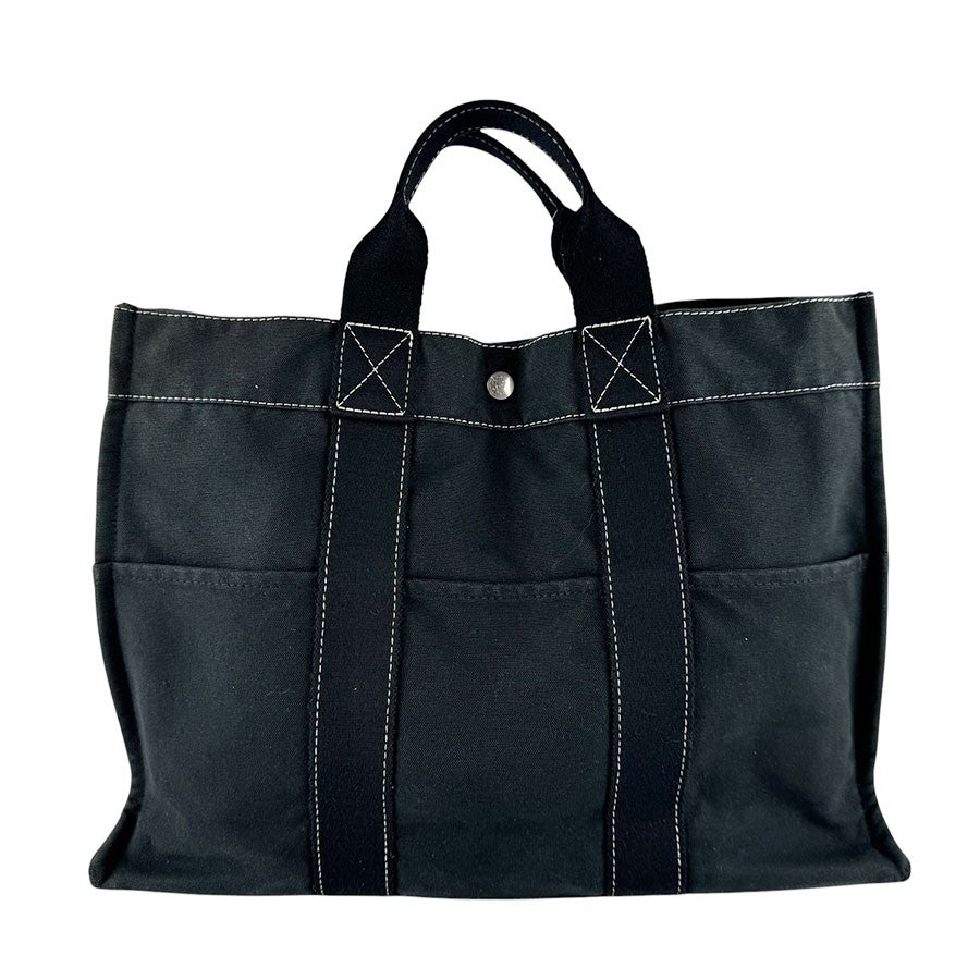 Hermes Handbag Black Canvas