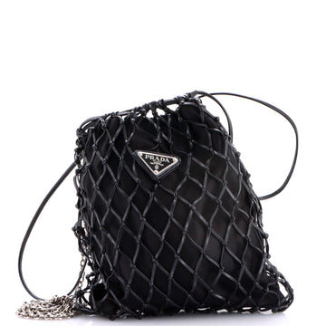 Prada Fishnet Chain Crossbody Bag Woven