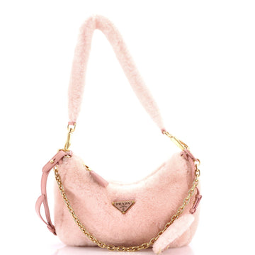 Prada Re-Edition Shoulder Bag Shearling