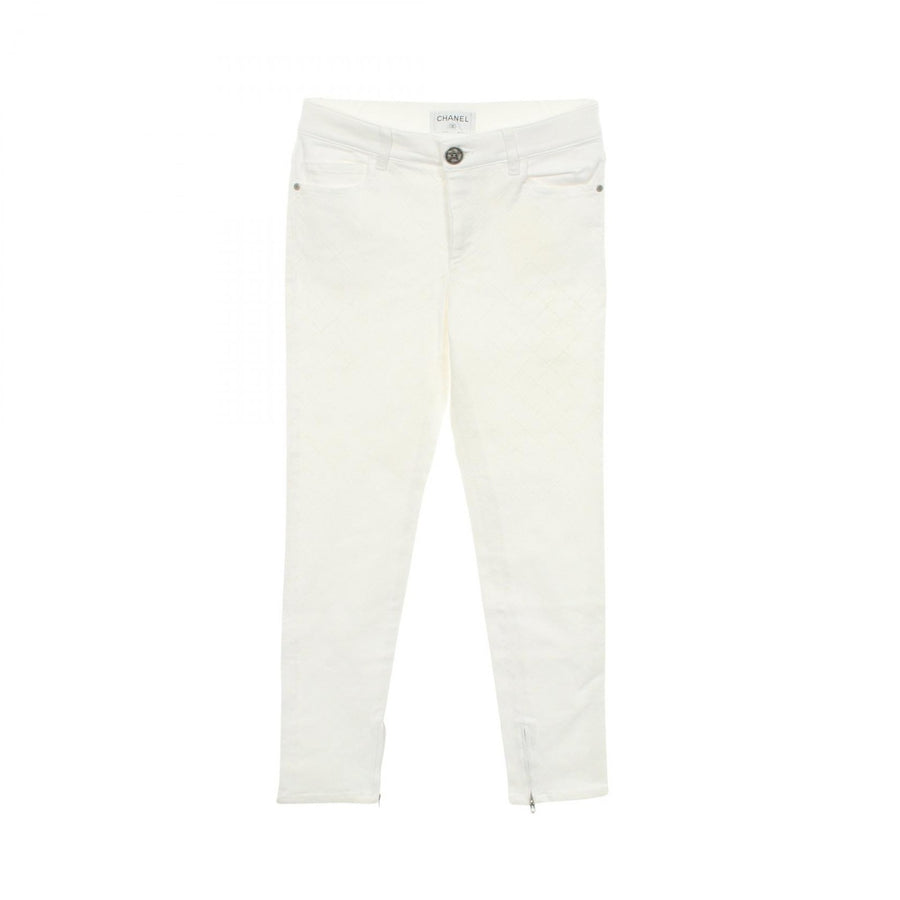 Chanel Matelasse Skinny Denim Pants #34