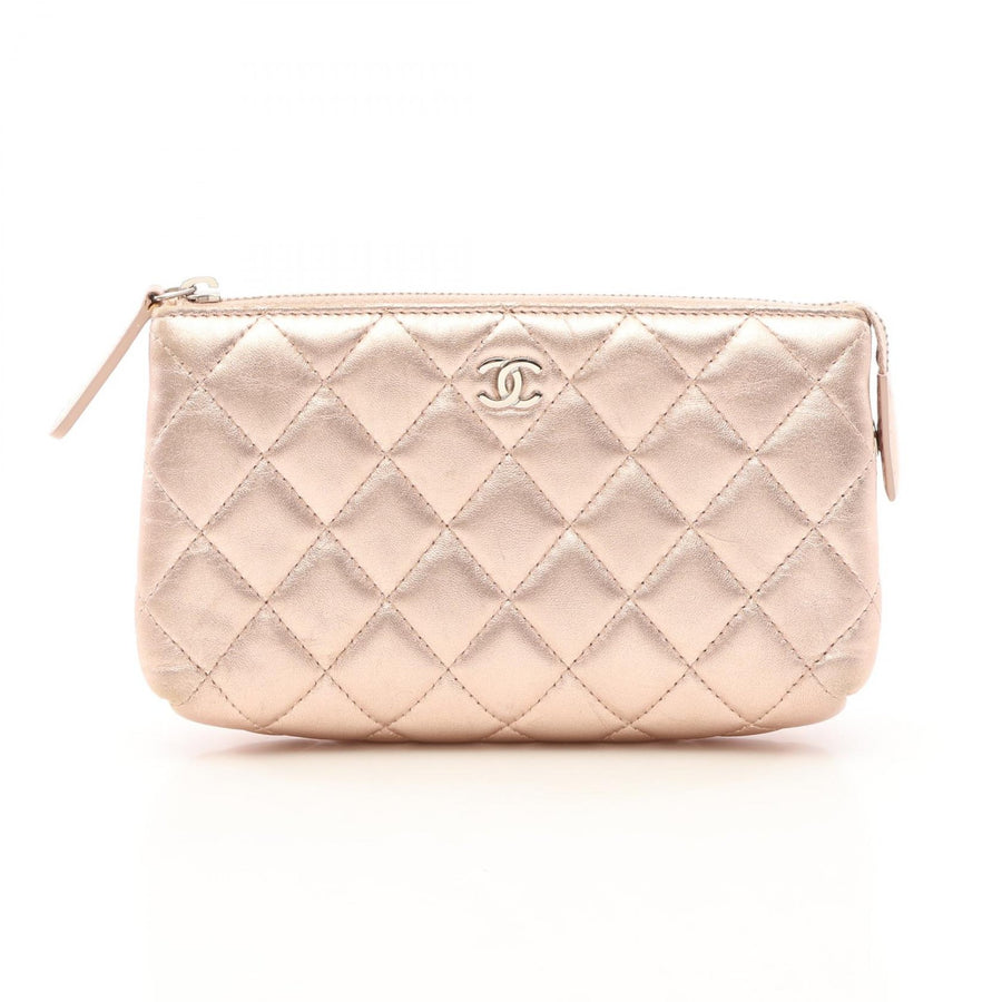 Chanel Matelasse Pouch Case Lambskin