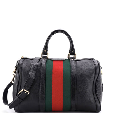 Gucci Vintage Web Boston Bag Leather