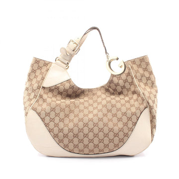 Gucci Gg Canvas Shoulder Bag Leather