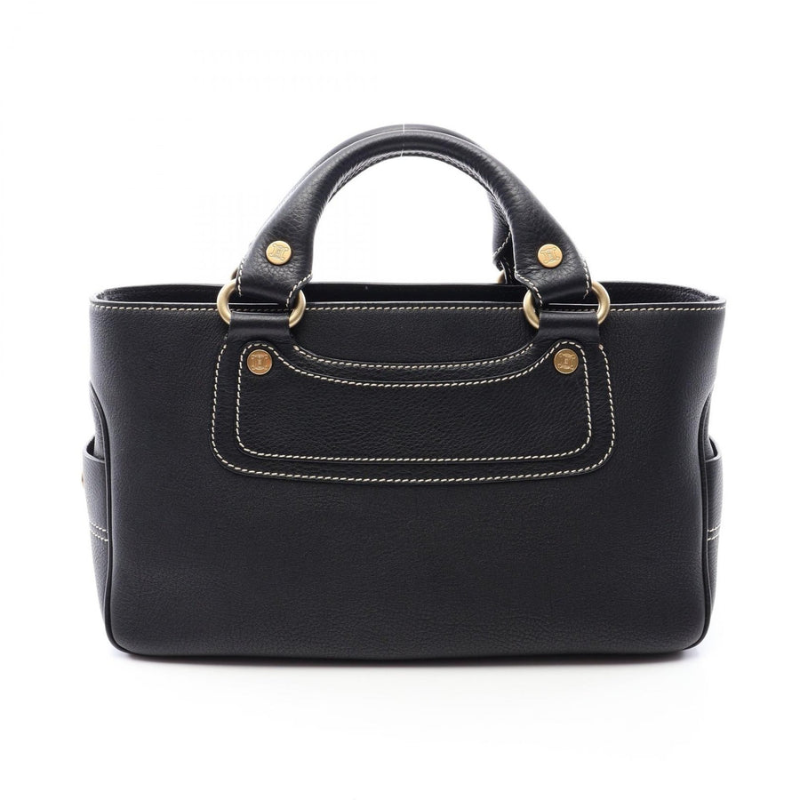 Celine Boogie Handbag Leather Black