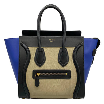 Celine Luggage Micro Shopper Gray Beige