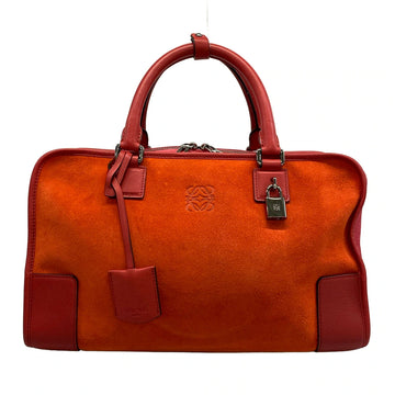 Loewe Amazona 36 Red Pink Suede Leather