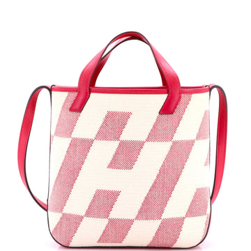 Hermes Cabas H En Biais Tote Canvas With