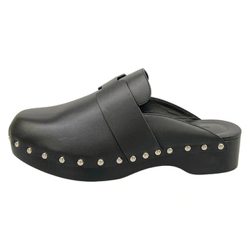 Hermes Calya Black Leather Women's