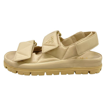 Prada Beige Leather Women's Sandals
