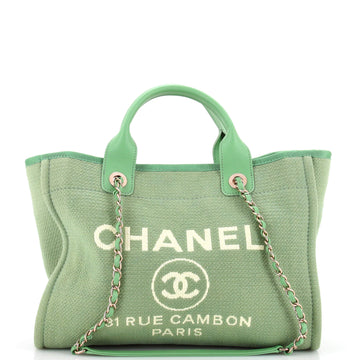 Chanel Deauville Nm Tote Mixed Fibers