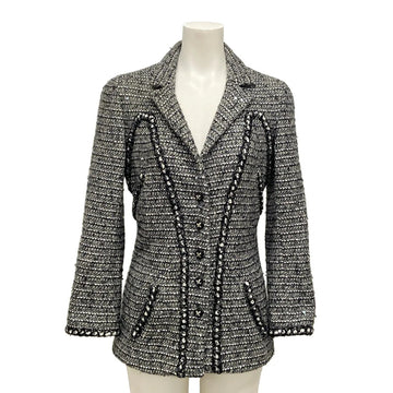 Chanel Gray Black White Outer Fabric]