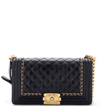 Chanel Jacket Boy Flap Bag Quilted Aged