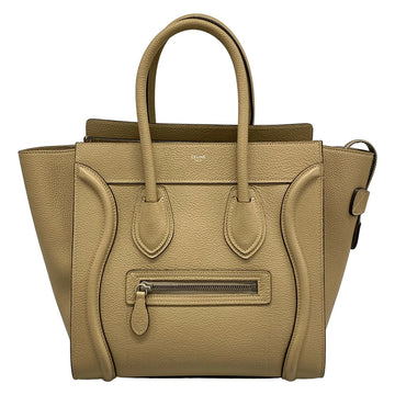 Celine Luggage Micro Shopper Beige