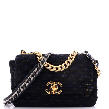 Chanel 19 Flap Bag Quilted Tweed And