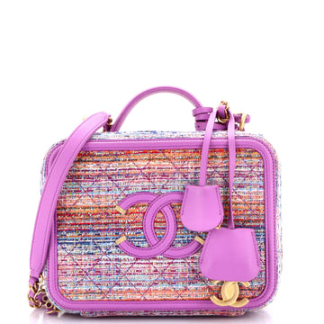 Chanel Filigree Vanity Case Quilted