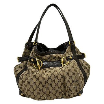 Gucci Jockey Hobo Beige Dark Brown