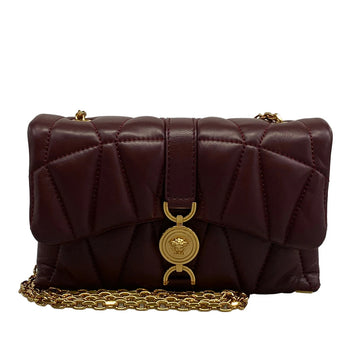 Versace Bordeaux Gold Leather Shoulder