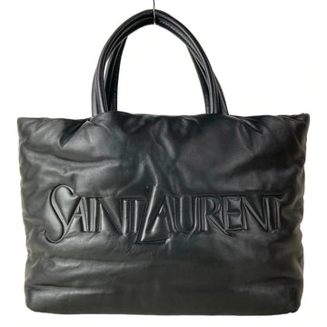 Saint Laurent Paris Black Leather Tote