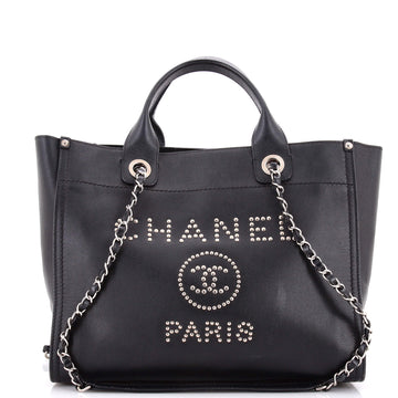 Chanel Deauville Tote Studded Caviar