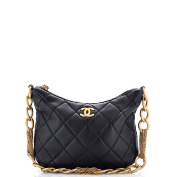 Chanel Cc Mixed Chain Link Zip Hobo