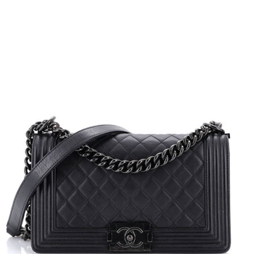 Chanel So Black Boy Flap Bag Quilted