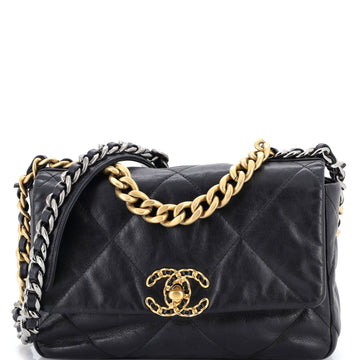 Chanel 19 Flap Bag Quilted Leather