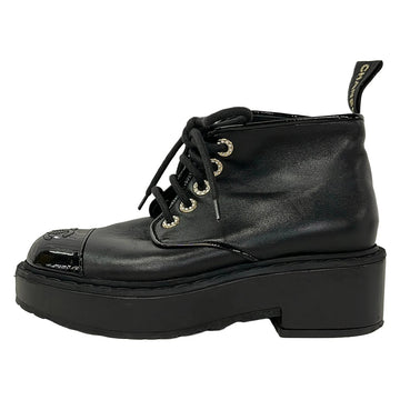 Chanel Black Lambskin Patent Leather
