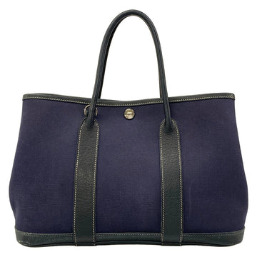 Hermes Garden Party Tpm Navy Black Toile