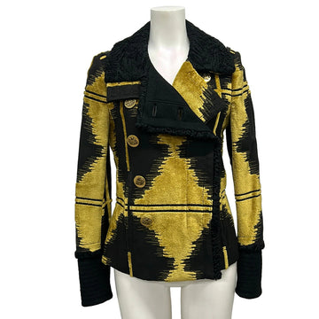 Gucci Dark Yellow Black Rayon Polyester