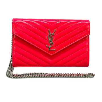 Saint Laurent Paris Chain Wallet Pink