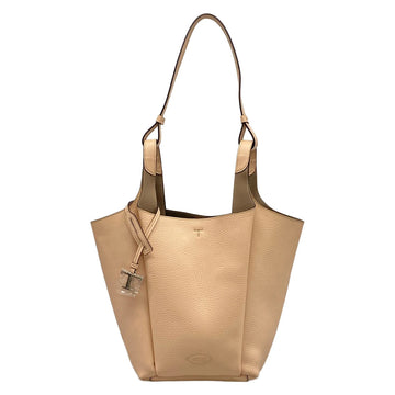 Tod's Beige Leather Tote Bag