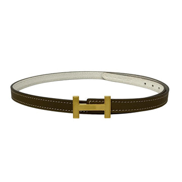 Hermes Focus Mini H-Belt Etoupe Craie
