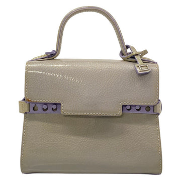 Delvaux Tampate Micro Gray Purple Patent