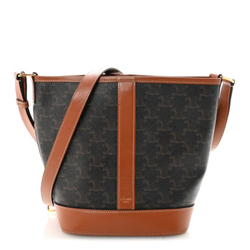Celine Triomphe Canvas Calfskin Small