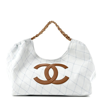 Chanel Denim Calfskin Quilted Coco Beach