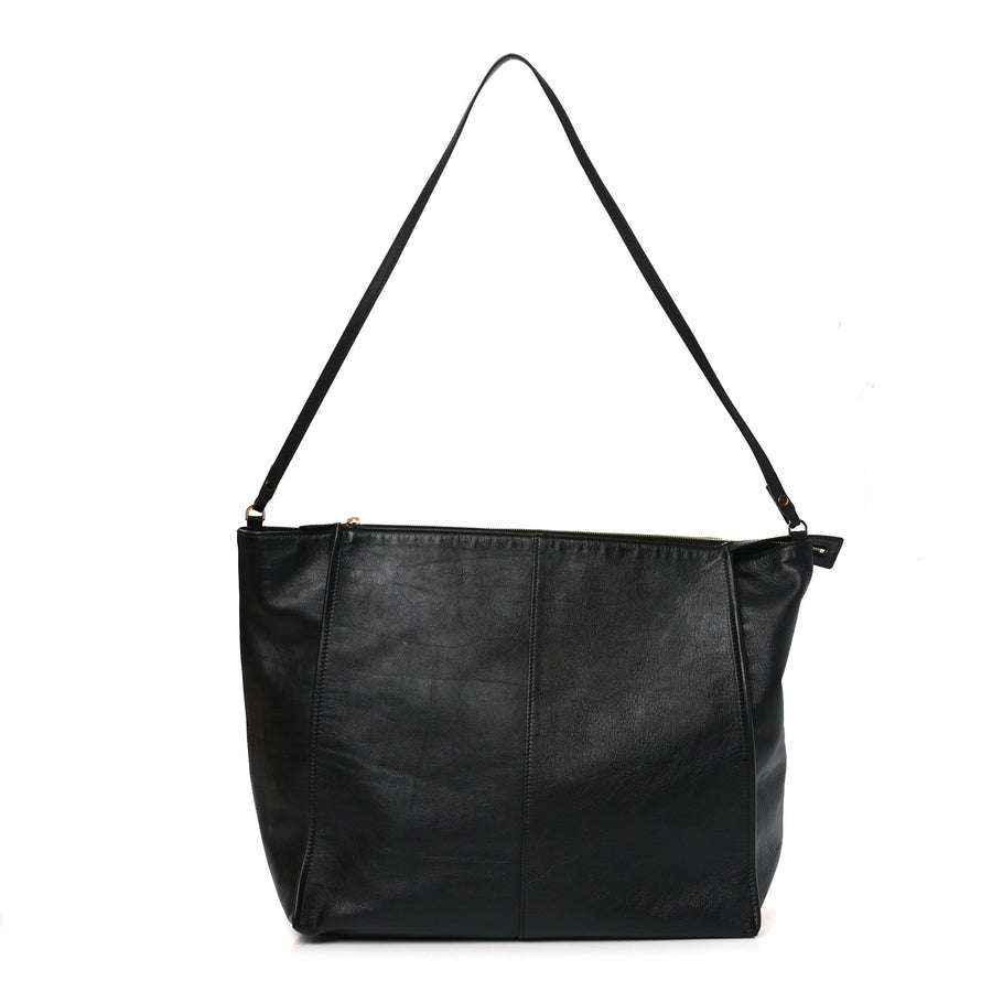 The Row Nappa Aspen Clutch Bag Black