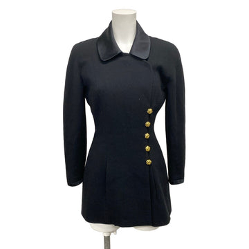 Chanel Black Outer Fabric] Wool Women's