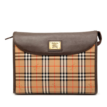 Burberry Haymarket Check Canvas Clutch