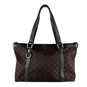 Gucci Handbag Tote Bag Brown Nylon
