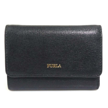 Furla Tri-Fold Wallet Black Leather