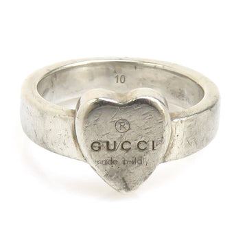 Gucci Heart Motif Ring Silver