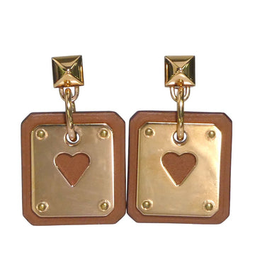 Hermes As De Coeur Pierce Earrings