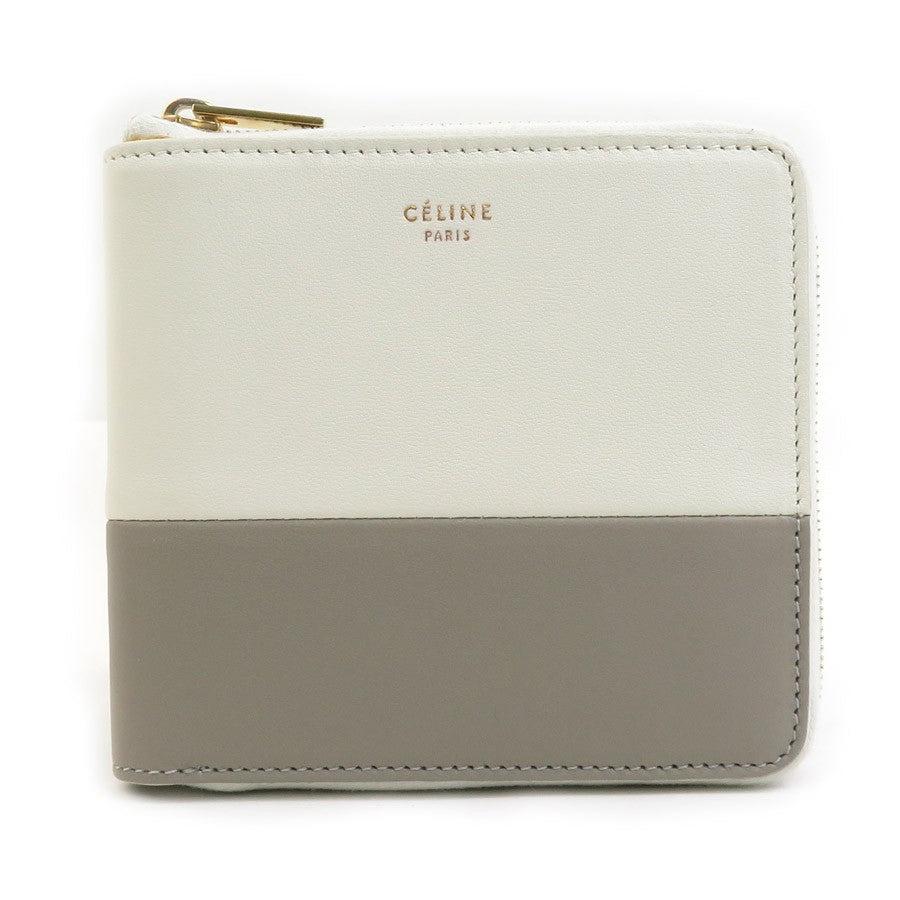 Celine Bifold Wallet Grey/Off White